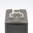 14k White Gold 0.410CT Diamond Men's Wedding Band, 6.6g, Size 10, S107921