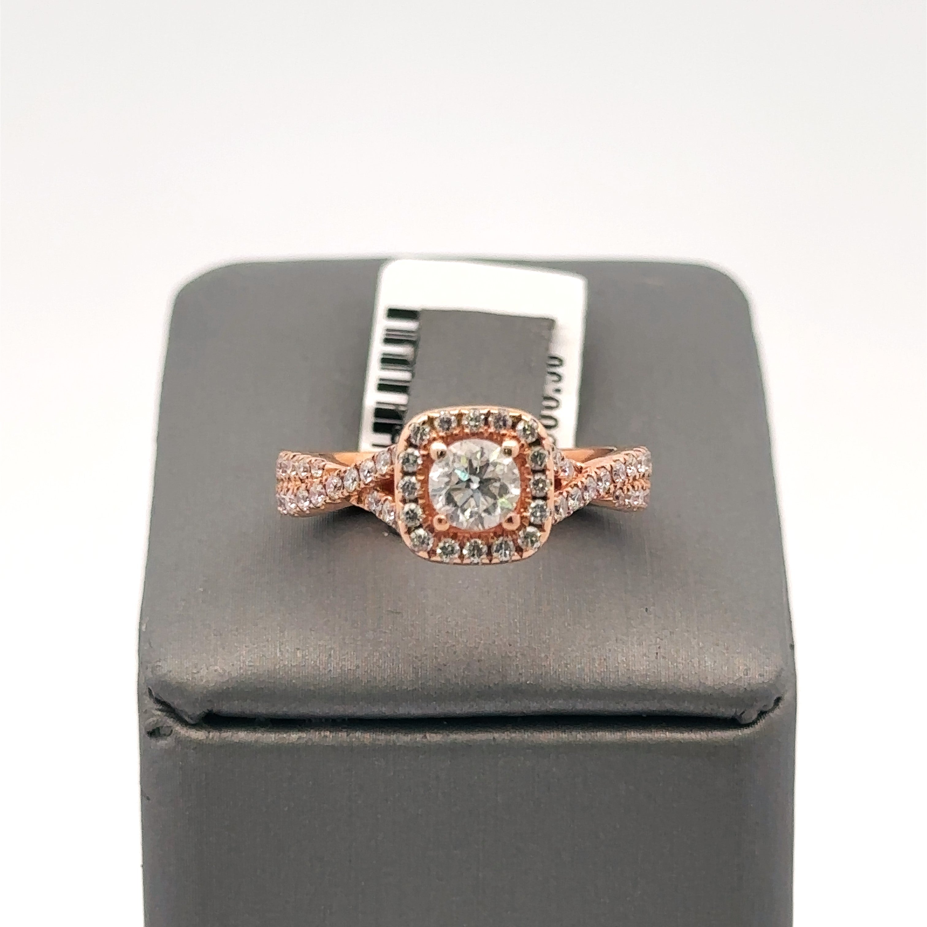 Vera Wang 14k Rose Gold CT Diamond Halo Engagement Ring, S