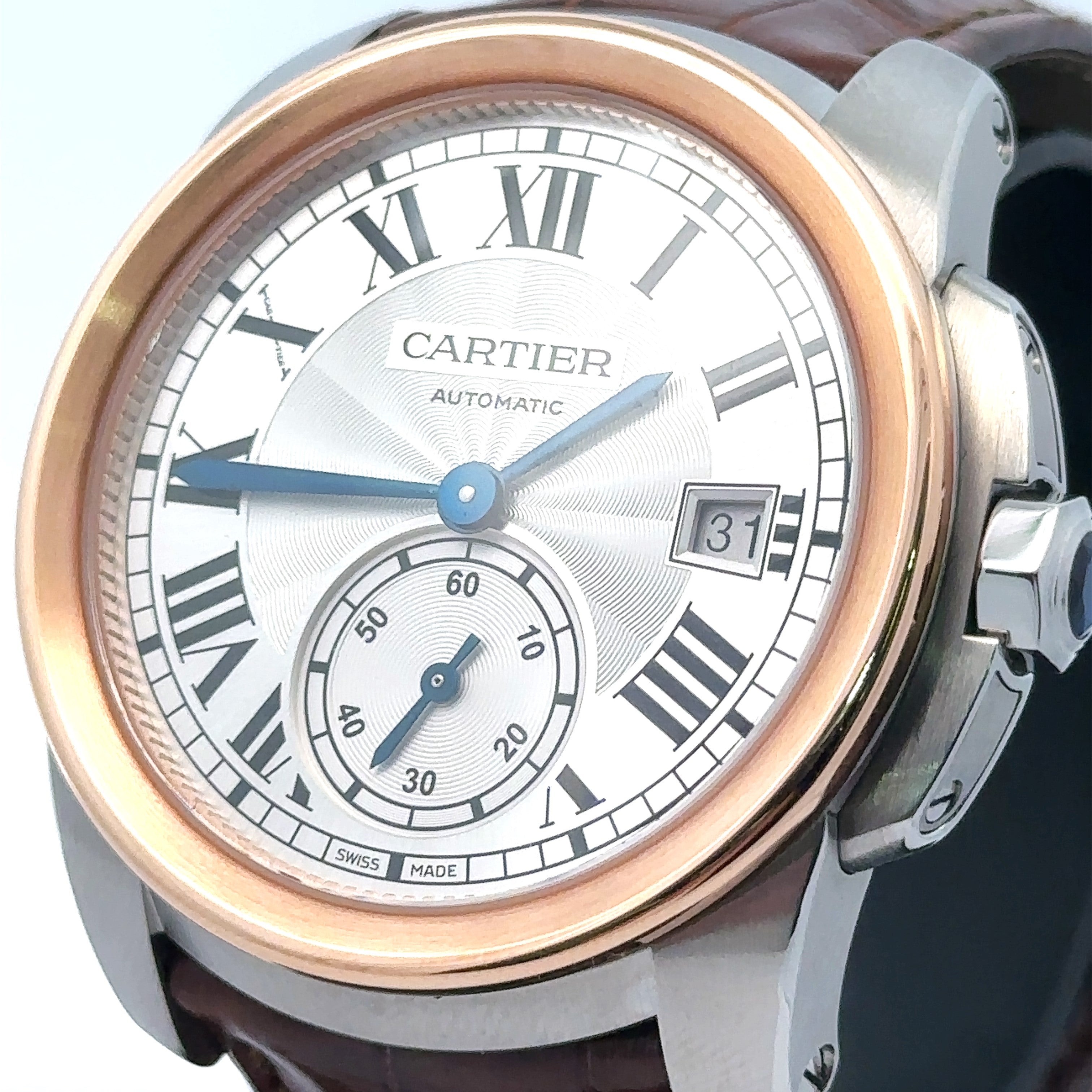 Cartier Calibre de Cartier 18k Rose Gold, Automatic 38mm Watch W2CA0