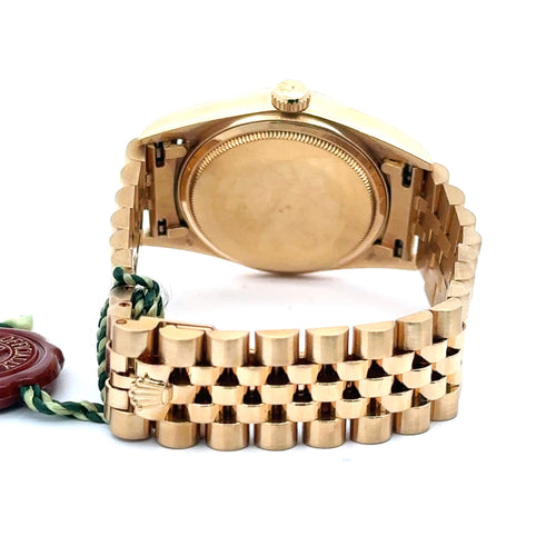 Pre-Owned Rolex Datejust, Chevy Dial, 36mm 18k Yellow Gold Watch 16018, Pre Owned