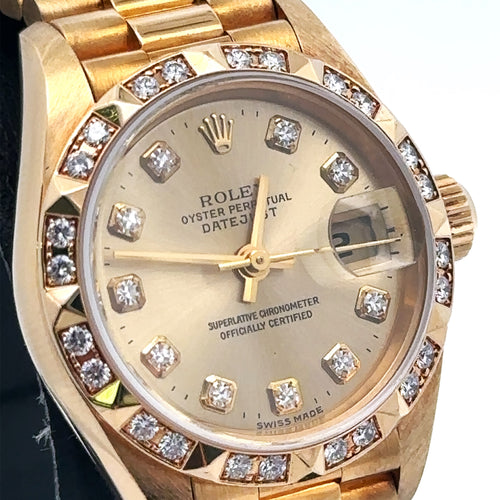 Pre-Owned Rolex Datejust Presidential 26mm 18k Yellow Gold Watch