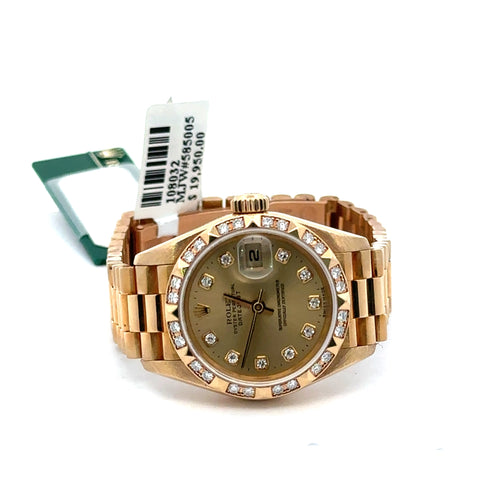 Pre-Owned Rolex Datejust Presidential 26mm 18k Yellow Gold Watch