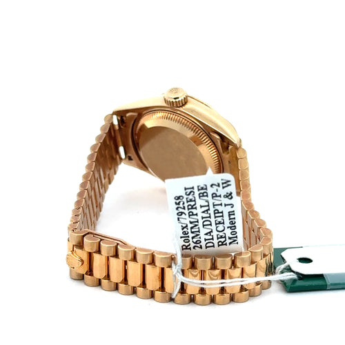 Pre-Owned Rolex Datejust Presidential 26mm 18k Yellow Gold Watch