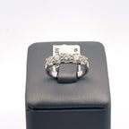 14k White Gold .88 CT Diamond Ladies Wedding Band,3.3G, Size 6  S107740