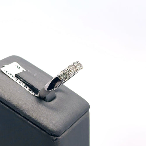 14k White Gold .88 CT Diamond Ladies Wedding Band,3.3G, Size 6  S107740