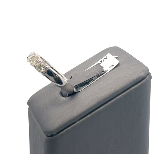 14k White Gold .88 CT Diamond Ladies Wedding Band,3.3G, Size 6  S107740