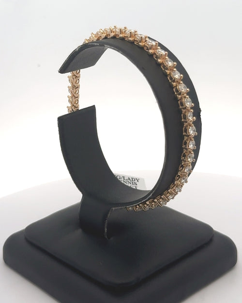 14k Yellow Gold 4.75 CT Diamond Tennis Bracelet,7", 11.1 g, S107799