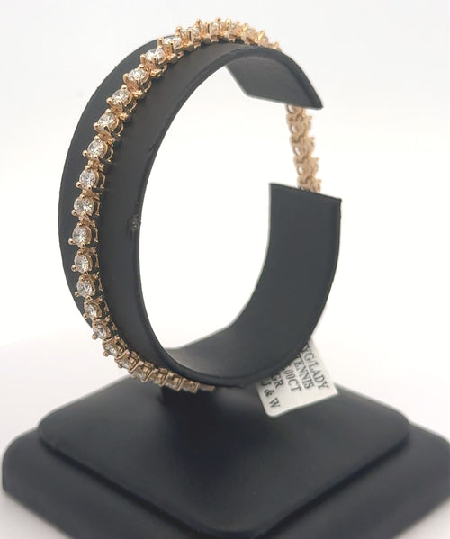14k Yellow Gold 4.75 CT Diamond Tennis Bracelet,7", 11.1 g, S107799