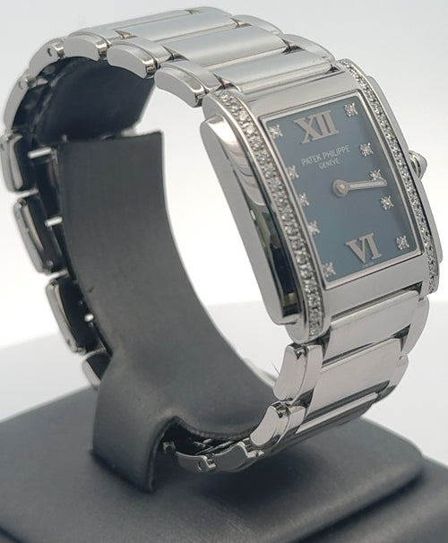 Patek Philippe 20-4 4910/10A Stainless Steel Diamond Dial Ladies Watch S16307