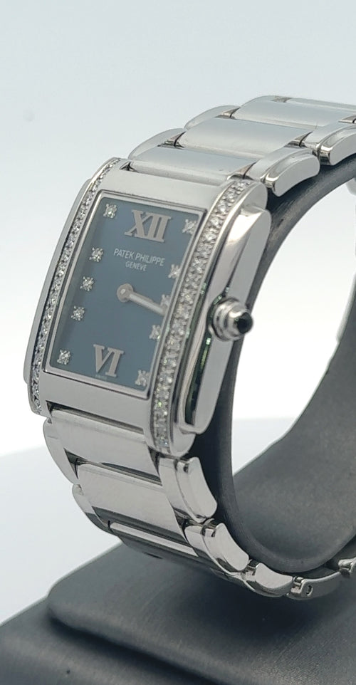 Patek Philippe 20-4 4910/10A Stainless Steel Diamond Dial Ladies Watch S16307