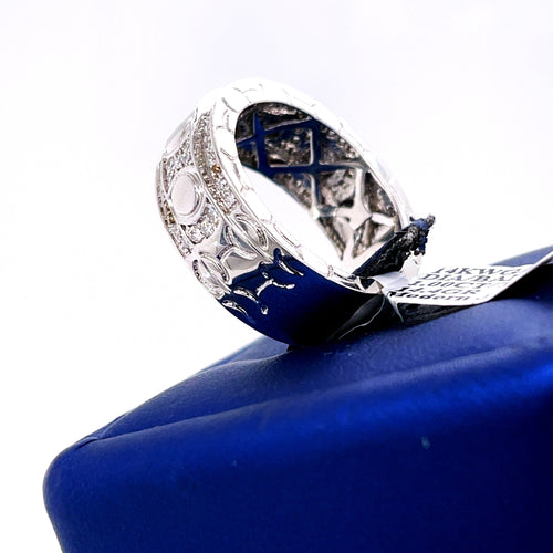 14k White Gold 1.00 CT Diamond Men's Wedding Band, 14.4g, Size 10