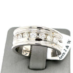 14k White Gold 1.50 CT Diamond Men's Wedding Band, 17.1g, Size 10.25