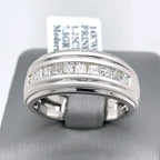 14k White Gold 1.25 CT Diamond Men's Band, 7.3gm, Size 10