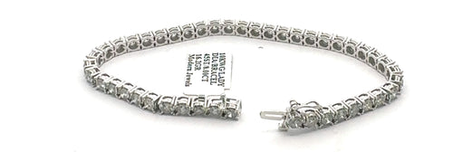 10k White Gold 7.75 CT Diamond Tennis Bracelet, 16.2gm, 7.5", S16295