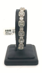 14k Yellow Gold 5.75 TCW Baguette Diamond Tennis Bracelet, 19.7GM, 8", S108120