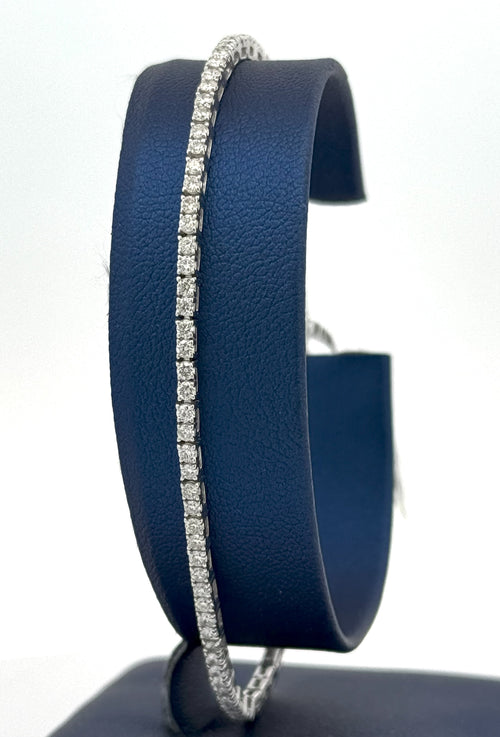 14k White Gold 2.50CT Diamond Tennis Ladies Bracelet, 5.8g, 7,5", S16500