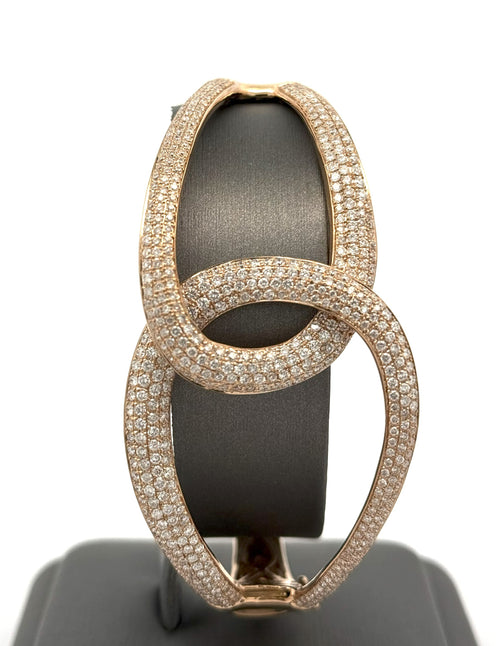 14k Yellow Gold 3.25CT Diamond Ladies Bangle Bracelet, 21.3gm, S16598