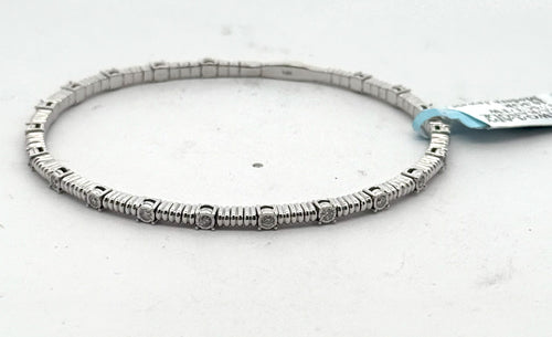 14k White Gold 0.75 CT Diamond Bangle Bracelet, 10.3gm, S16620
