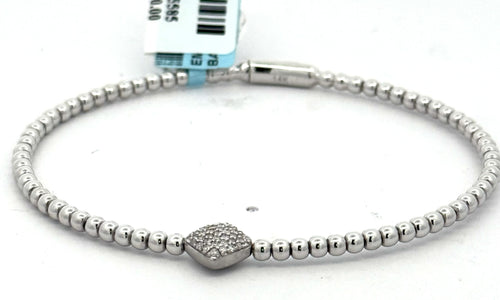 14k White Gold 0.45 CT Diamond Bangle Bracelet, 6.0gm, S16619