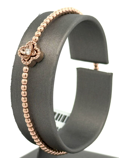 14k Rose Gold 0.45 CT Diamond Ladies Bangle Bracelet, 6.5gm, S16618