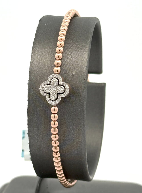 14k Rose Gold 0.45 CT Diamond Ladies Bangle Bracelet, 6.5gm, S16618