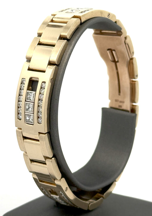 14K Yellow Gold Men's Floating Diamond Bracelet 79.2g S108491