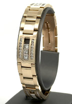 14K Yellow Gold Men's Floating Diamond Bracelet 79.2g S108491