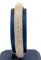 14k Rose Gold 17.75CT Diamond Bangle Bracelet, 31.8g, 8" wrist, S108354