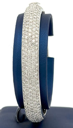 14k White Gold 17.75CT Diamond Bangle Bracelet, 34.6g, 8" wrist, S108265