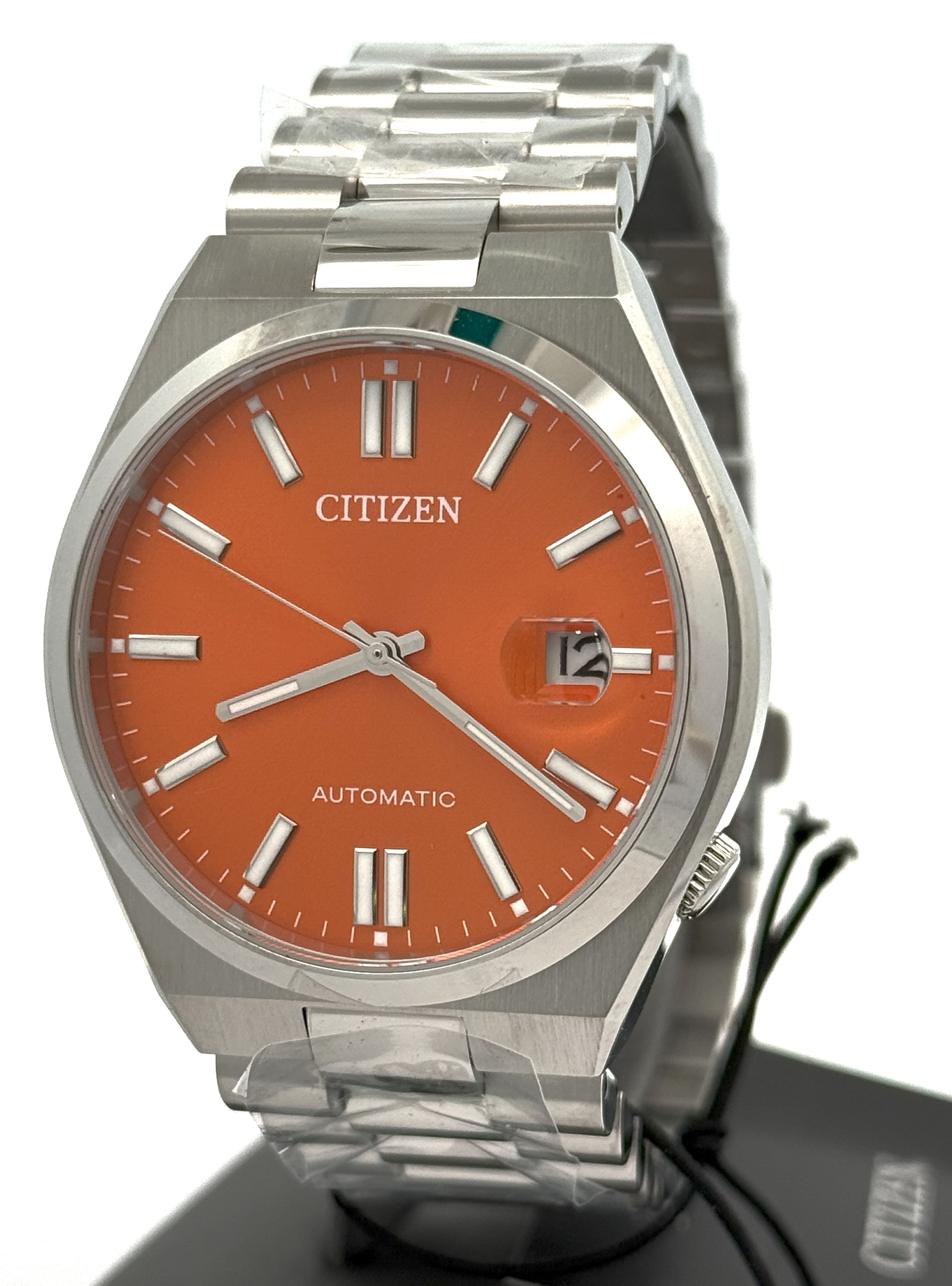 Citizen TSUYOSA Automatic Stainless Steel orange dial 40mm Watch, NJ01