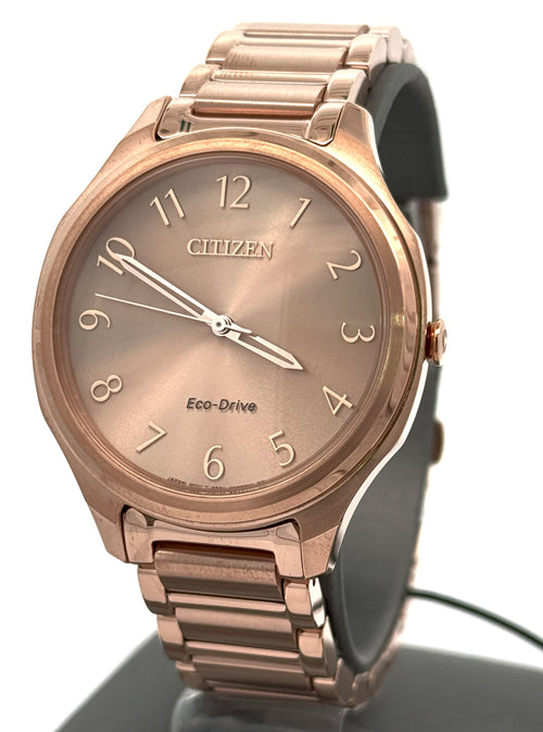 Citizen Weekender Eco Drive 35mm Stainless Steel pink dial Watch, EM0758-58X