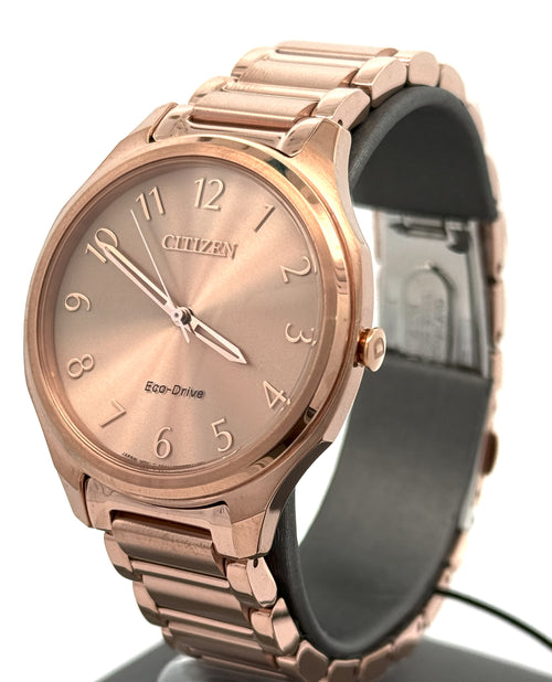 Citizen Weekender Eco Drive 35mm Stainless Steel pink dial Watch, EM0758-58X