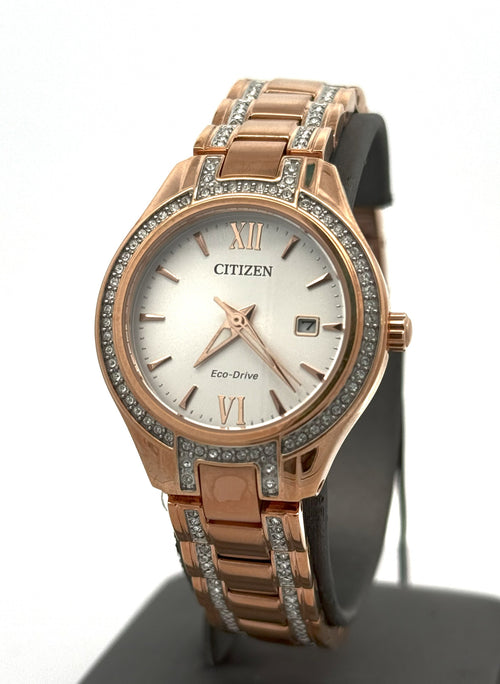 Citizen Silhouette Crystal Women's Watch silver tone dial 30MM, FE1233-52A