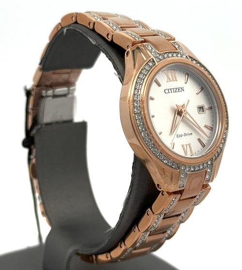 Citizen Silhouette Crystal Women's Watch silver tone dial 30MM, FE1233-52A