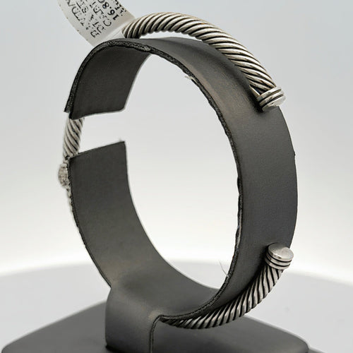 David Yurman Silver Classic Cable Diamond Bracelet, S108567