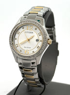 Citizen Crystal Eco Drive silver tone 30MM Ladies Watch, FE1146-71A