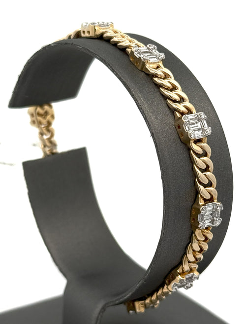 14k Yellow Gold 2.65CT Lady Diamond Tennis Bracelet, 7", 15.2G S108588