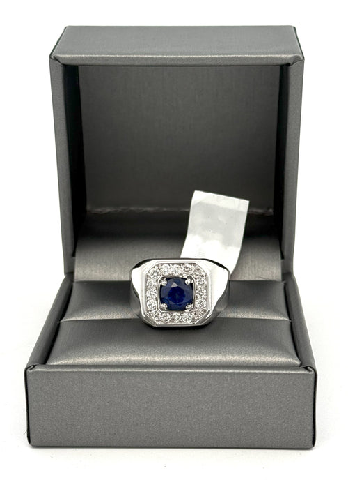 14k White Gold 1.75 CT Diamond Men's Ring, S108586