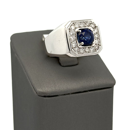 14k White Gold 1.75 CT Diamond Men's Ring, S108586