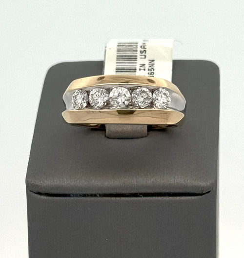 14k Yellow Gold 1.25 CT Diamond Band  Men's Ring, S108591