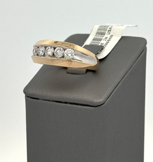14k Yellow Gold 1.25 CT Diamond Band  Men's Ring, S108591