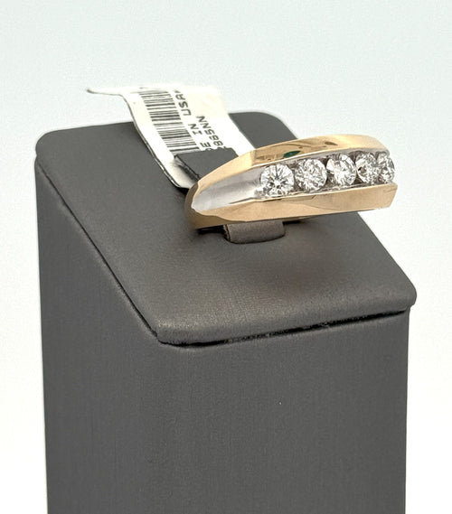 14k Yellow Gold 1.25 CT Diamond Band  Men's Ring, S108591