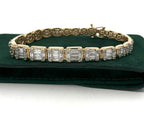 14k Yellow Gold 10.50 CT Baguette Diamond Bracelet, S106947