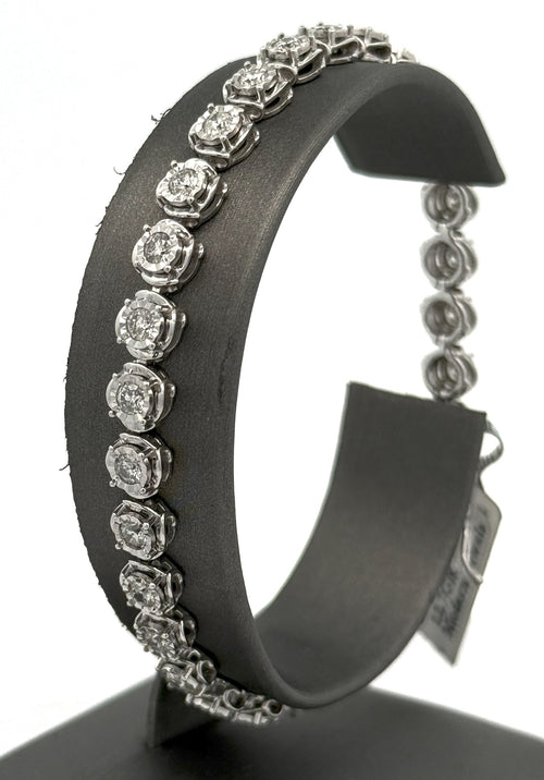 14k White Gold 3.25 CT Diamond Tennis Bracelet, S15470