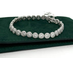 14k White Gold 9.53CT Diamond Tennis Ladies Bracelet, 14.2g, 7", S15788