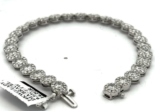 14k White Gold 9.53CT Diamond Tennis Ladies Bracelet, 14.2g, 7", S15788