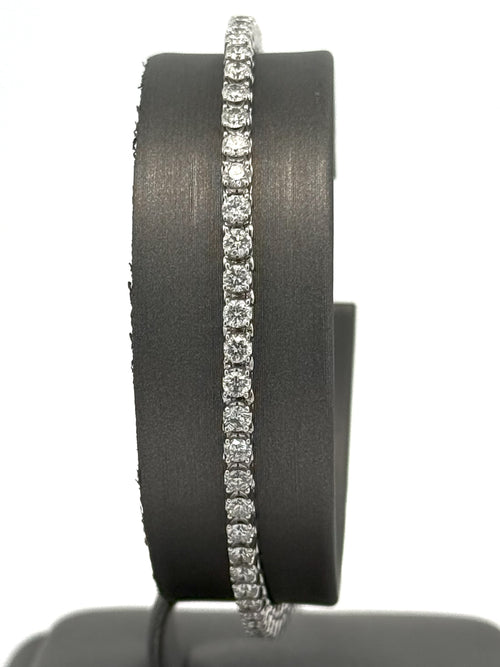 14k White Gold 3.50 CT Diamond Tennis Ladies Bracelet, 11.0g, 7", S15691