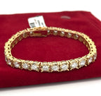 14k Yellow Gold 5.25 CT Diamond Tennis Ladies Bracelet, 20.9g, S107824