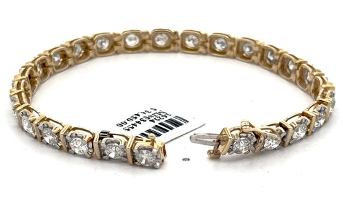 10k Yellow Gold 8.75 CT Diamond Tennis Bracelet, 16.2gm, 7.5", S16294