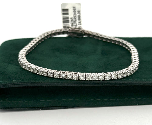 14k White Gold 4.75 CT Diamond Tennis Bracelet, 7.5", 14.3g, S106265